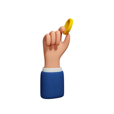 Hand Holding Coin Download This Item Now 3D Icon