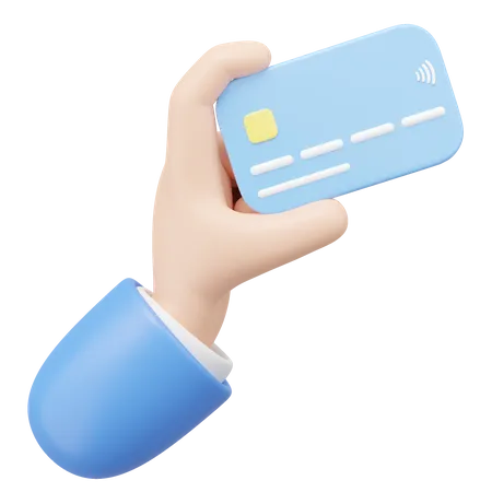 Hand Holding Credit Card  3D Icon