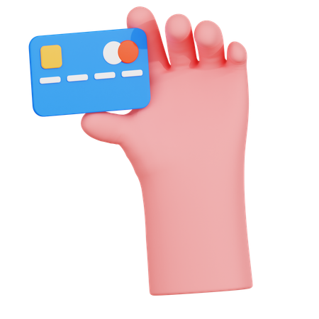 Hand Holding Credit Card  3D Icon