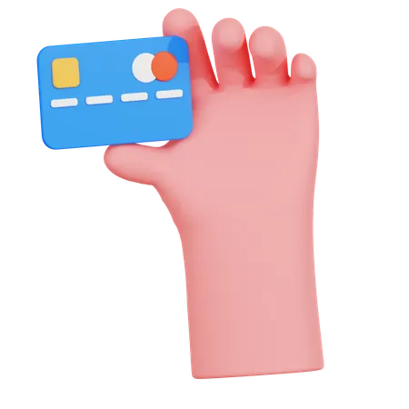 Hand Holding Credit Card  3D Icon
