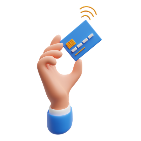 Hand Holding Credit Card  3D Icon