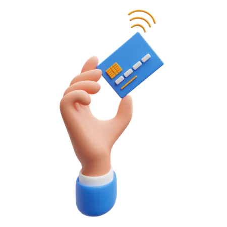 Hand Holding Credit Card  3D Icon