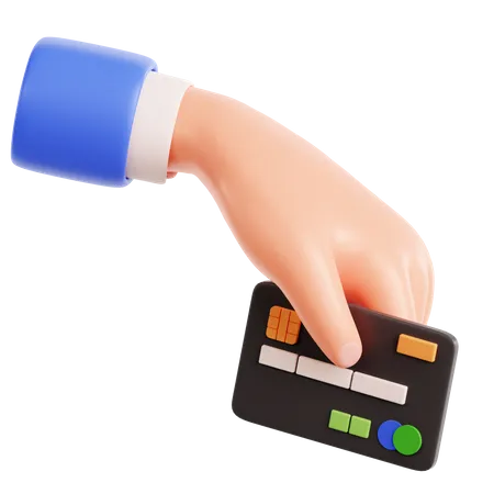 Hand Holding Credit Card  3D Icon