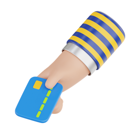 Hand Holding Credit Card  3D Icon