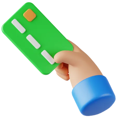 Hand Holding Credit Card  3D Icon