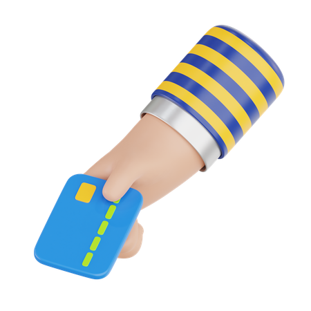 Hand Holding Credit Card  3D Icon