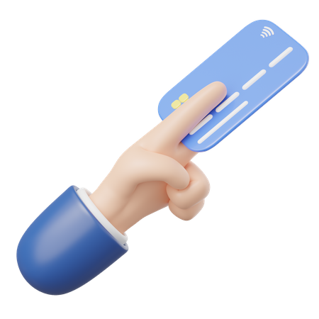 Hand Holding Credit Card  3D Icon