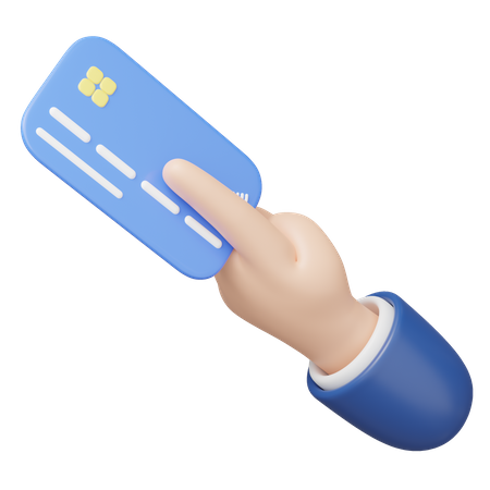 Hand Holding Credit Card  3D Icon