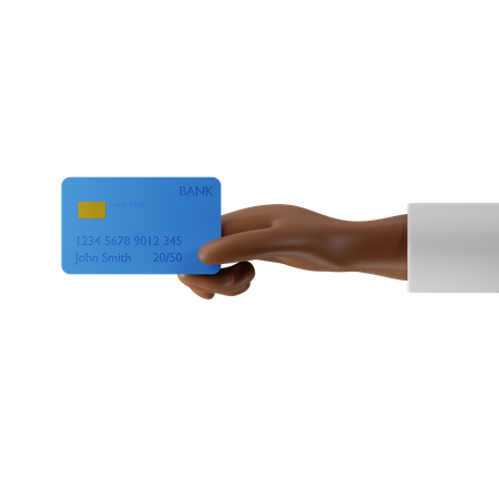 Hand Holding Credit Card 3D Icon
