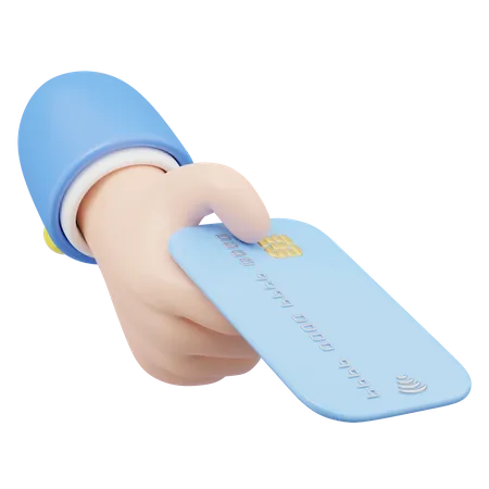 Realistic Credit Card Accept Icon Hand Hold Credit Card And Floating Isolated On Transparent Online Store Credit Card Or Debit Cards Accept Cashless Society Concept Cartoon Minimal 3 D Render 3D Icon