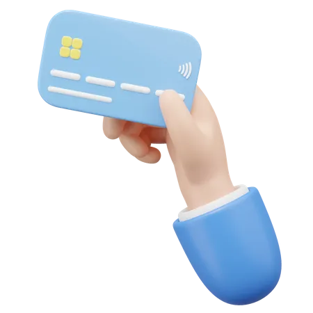 3 D Hand Holding Credit Card And Float Isolated On Transparent Online Store Credit Card Debit Cards Accept Withdraw Money Easy Shopping Cashless Society Concept Cartoon Smooth 3 D Rendering 3D Icon