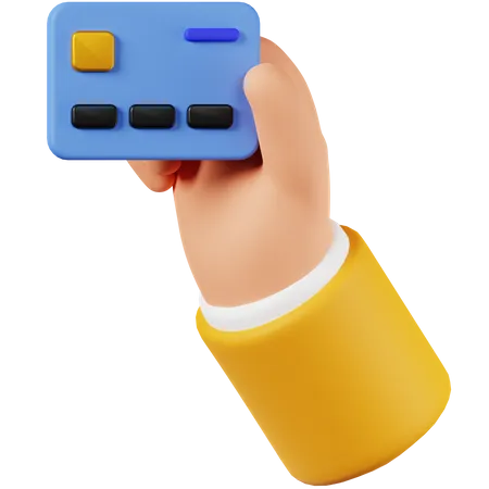 Hand Holding Credit Card 3 D Icon 3D Icon