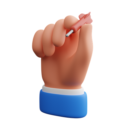 Hand holding dart  3D Icon