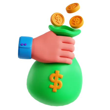 Hand Holding Dollar  3D Icon
