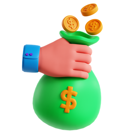 Hand Holding Dollar  3D Icon