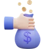 Hand Holding Dollar Bag