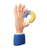 Hand Holding Donut Chart
