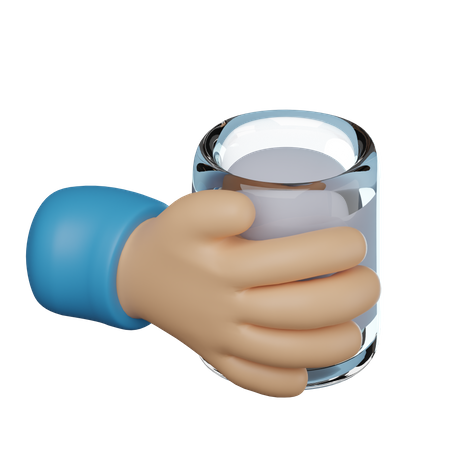 Hand Holding Drink Hand  3D Icon