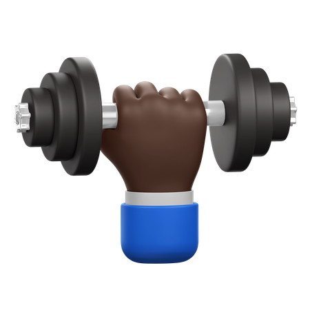 Hand Holding Dumbbell  3D Icon