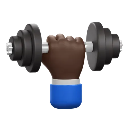 Hand Holding Dumbbell  3D Icon