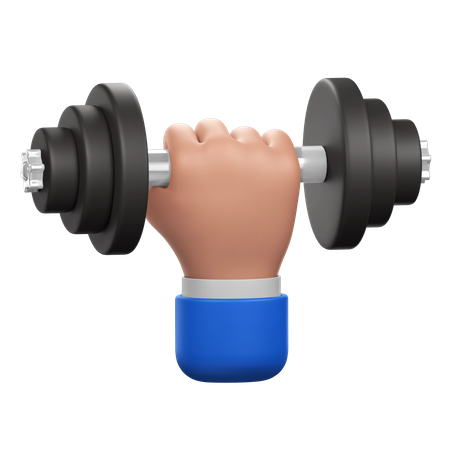 Hand Holding Dumbbell  3D Icon