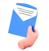 Hand Holding Envelope