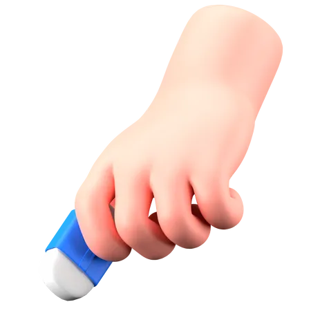 Hand Holding Eraser  3D Icon