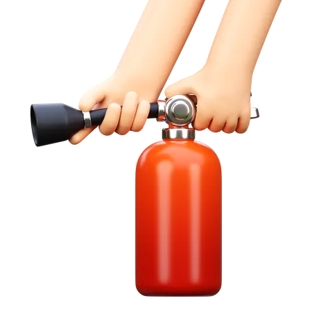 Hand Holding Extinguish Fire  3D Icon