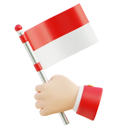 Hand Holding Flag  3D Icon