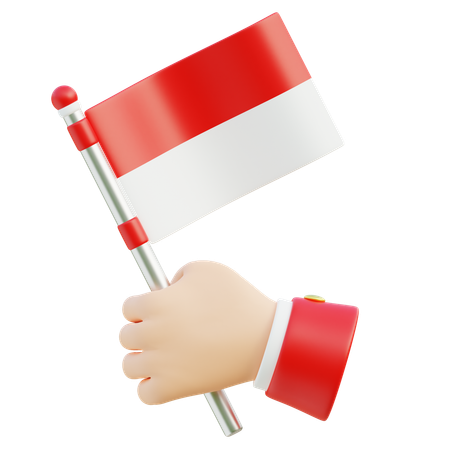 Hand Holding Flag  3D Icon