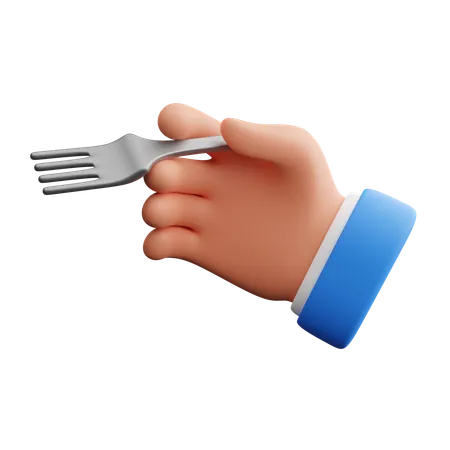 Hand Holding Fork Download This Item Now 3D Icon