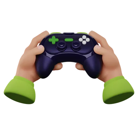 Hand Holding Game Controller  3D Icon