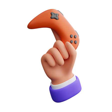 Hand holding game controller  3D Icon