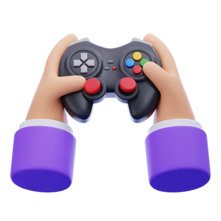 Hand Holding Gamepad  3D Icon