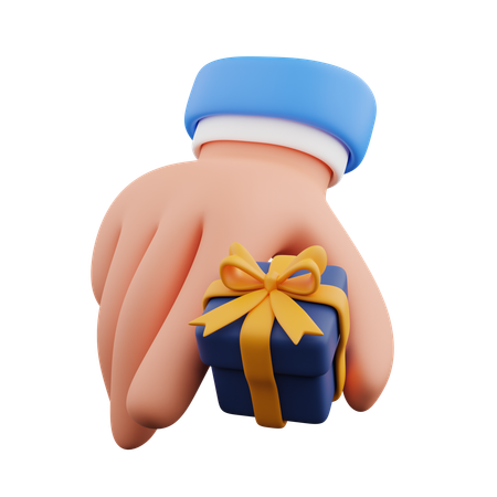 Hand Holding Gift Box  3D Icon