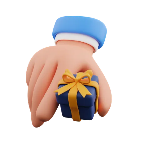 Hand Holding Gift Box  3D Icon