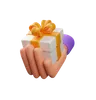 Hand Holding Gift Box