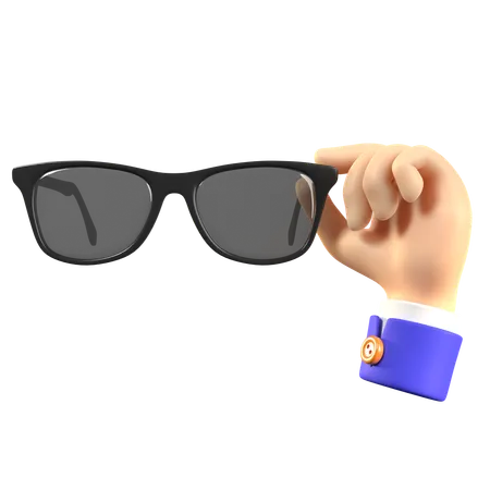 Hand Holding Glasses  3D Icon