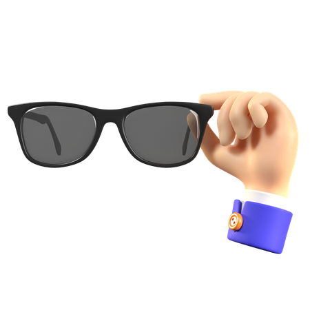Hand Holding Glasses  3D Icon
