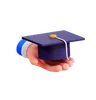 Hand Holding Graduation Hat