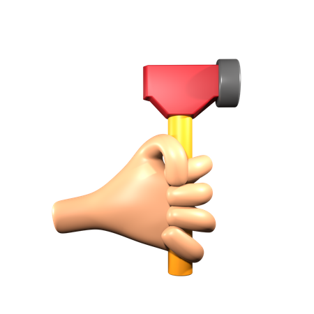 Hand Holding Hammer  3D Icon