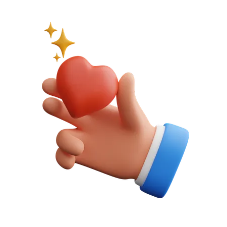 Hand Holding Heart Download This Item Now 3D Icon
