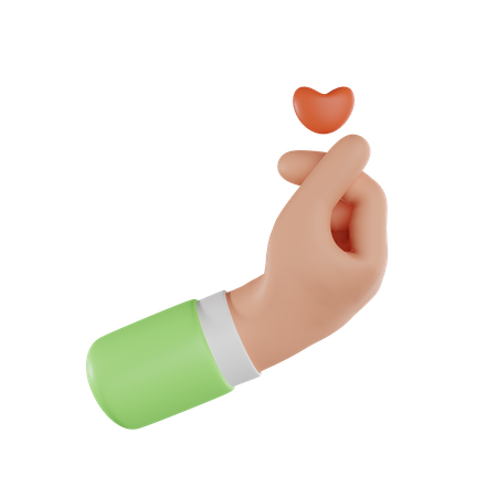 Hand Holding Heart  3D Icon