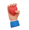 Hand holding heart