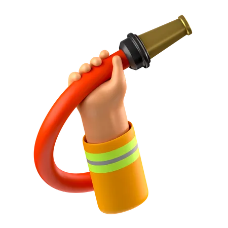 Hand holding hydrant hose  3D Icon