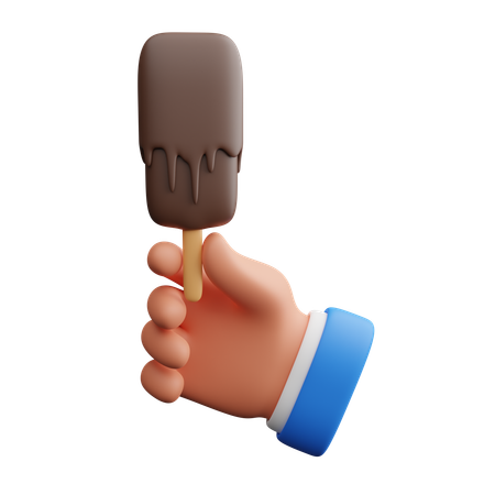 Hand Holding Ice Cream  3D Icon