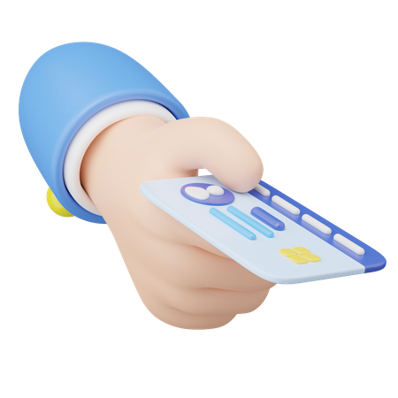 Hand Holding Id Card  3D Icon