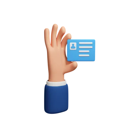 Hand Holding Id Card Download This Item Now 3D Icon