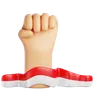 Hand Holding Indonesian Flag