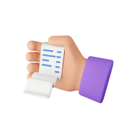 Hand Holding Invoice Download This Item Now 3D Icon